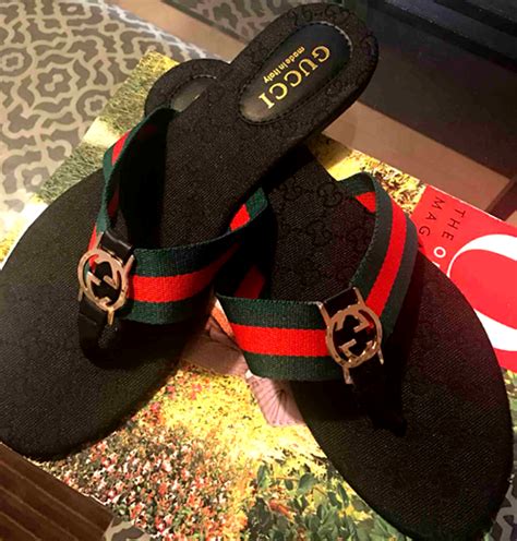 gucci flip flops men's fake|gucci knockoff slides for men.